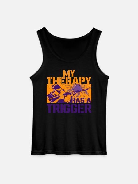 Clay pigeon shooting Target shooting - Gildan Men’s Tank Top - black