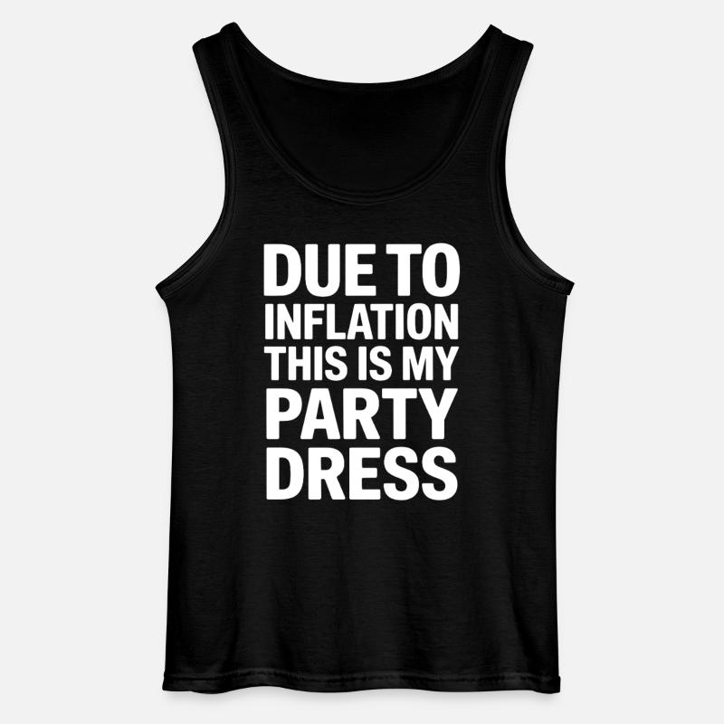 Inflation-Partykleid Spruch - Gildan Männer Tank Top - Schwarz
