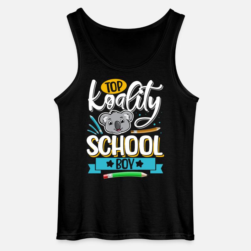 Schule Koala - Gildan Männer Tank Top - Schwarz