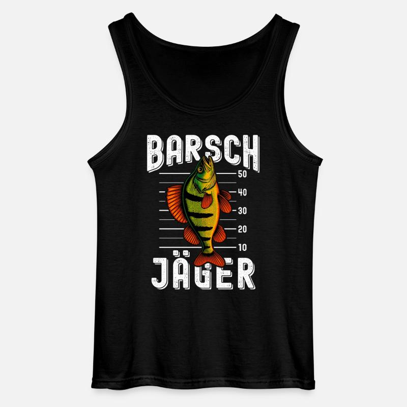 Barsch Jäger Flussbarsch Barschangeln Barsche - Gildan Männer Tank Top - Schwarz