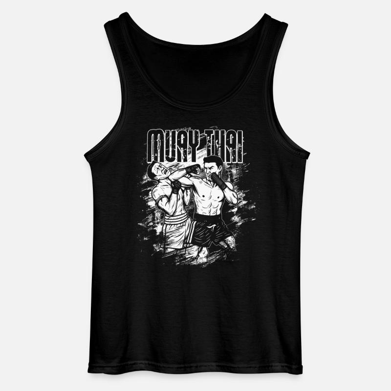 Technique du coude Muay Thai - Débardeur Gildan Homme - noir