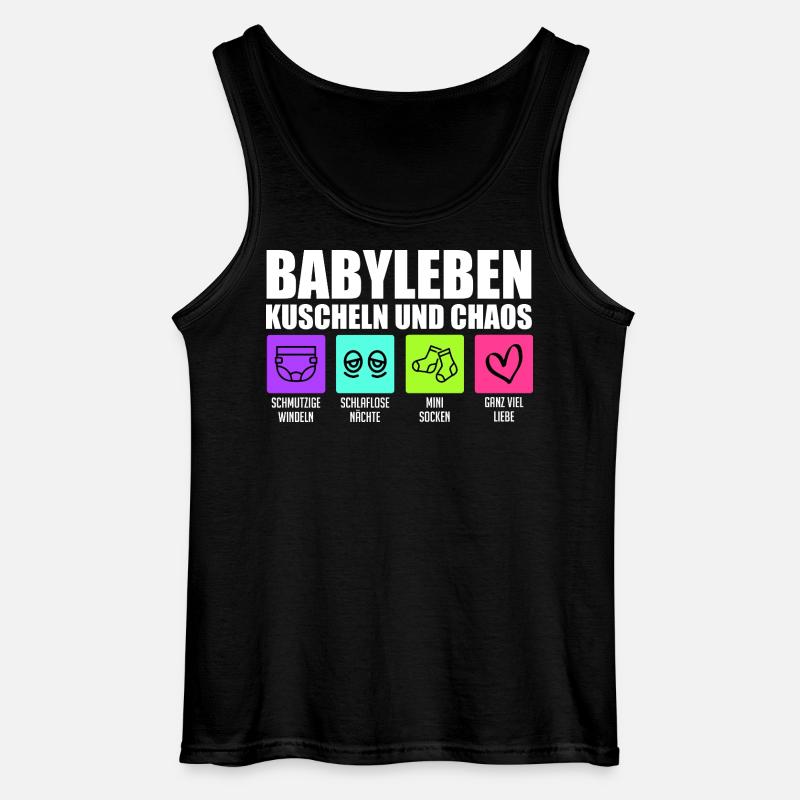 Werdende Mutter BABYLEBEN KUSCHELN UND CHAOS - Gildan Männer Tank Top - Schwarz