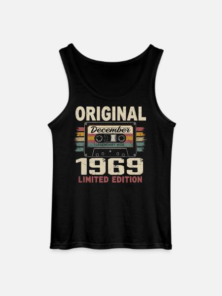 December 1969 Birthday Gift - Gildan Men’s Tank Top - black