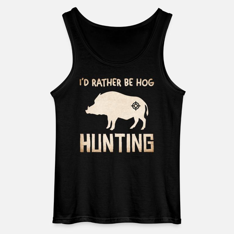 Wildschwein Jagd Silhouette - Gildan Männer Tank Top - Schwarz