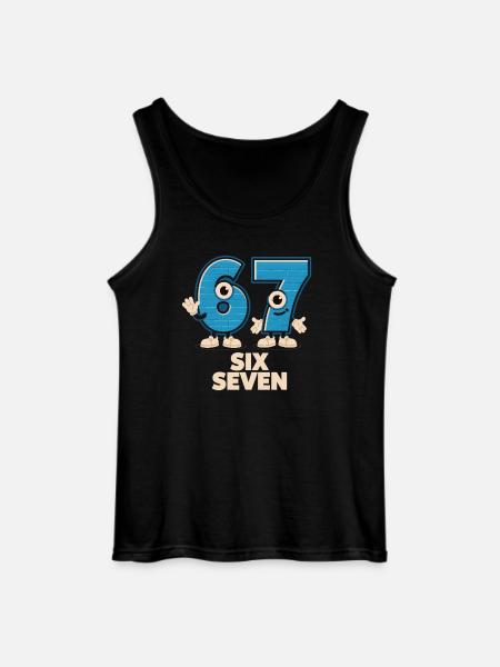 6 7 Seks Syv Meme – Aura Points Kids Gaming - Gildan singlet for menn - svart