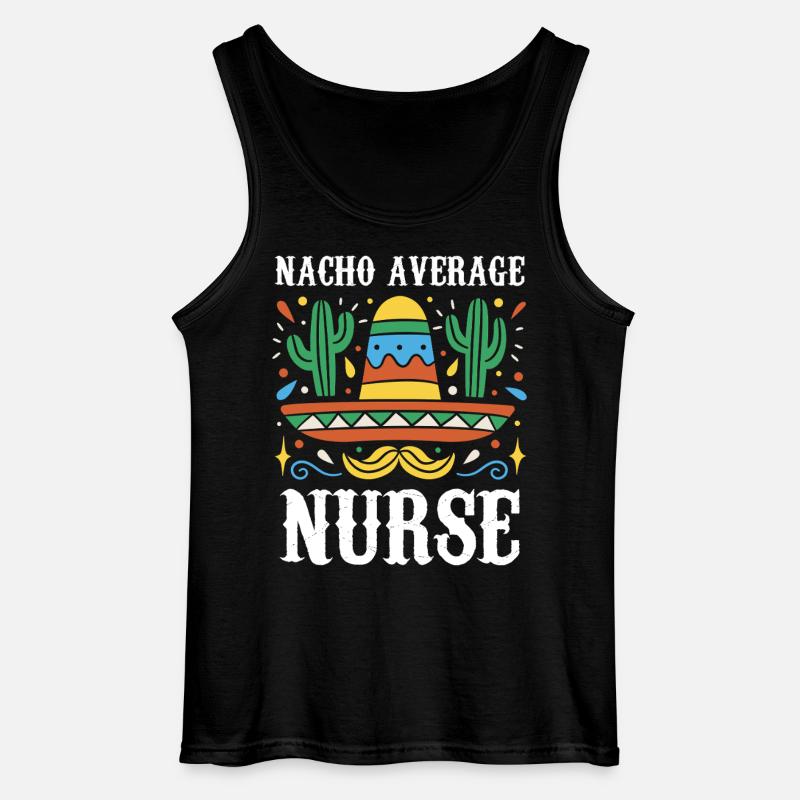 Nacho Average Nurse - Gildan Männer Tank Top - Schwarz