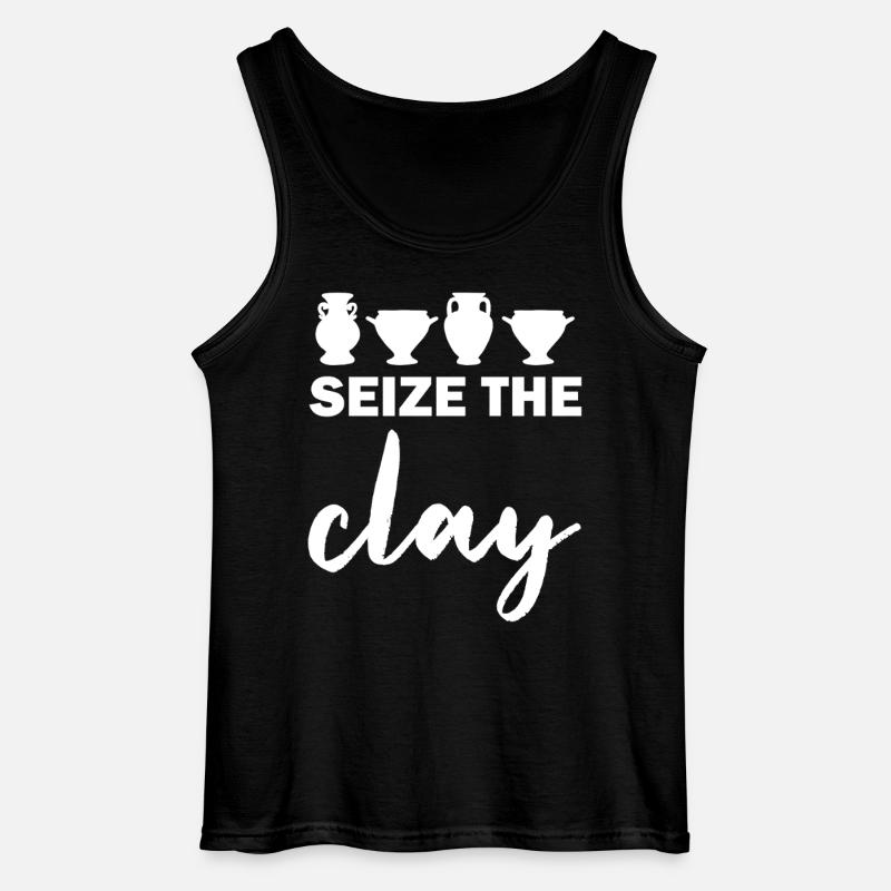 Seize The Day Trophy Silhouette - Gildan Men’s Tank Top - black