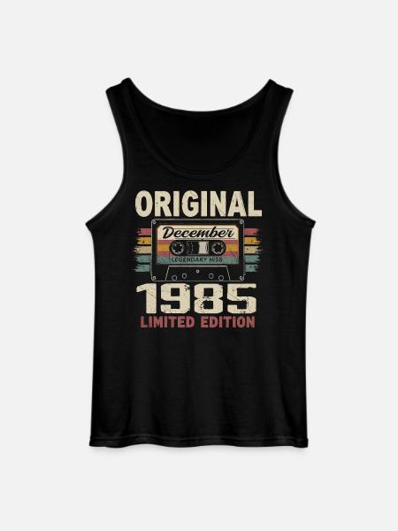December 1985 Birthday Gift - Gildan Men’s Tank Top - black