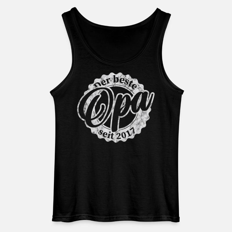 Der Beste Opa seit 2017 - Gildan Männer Tank Top - Schwarz