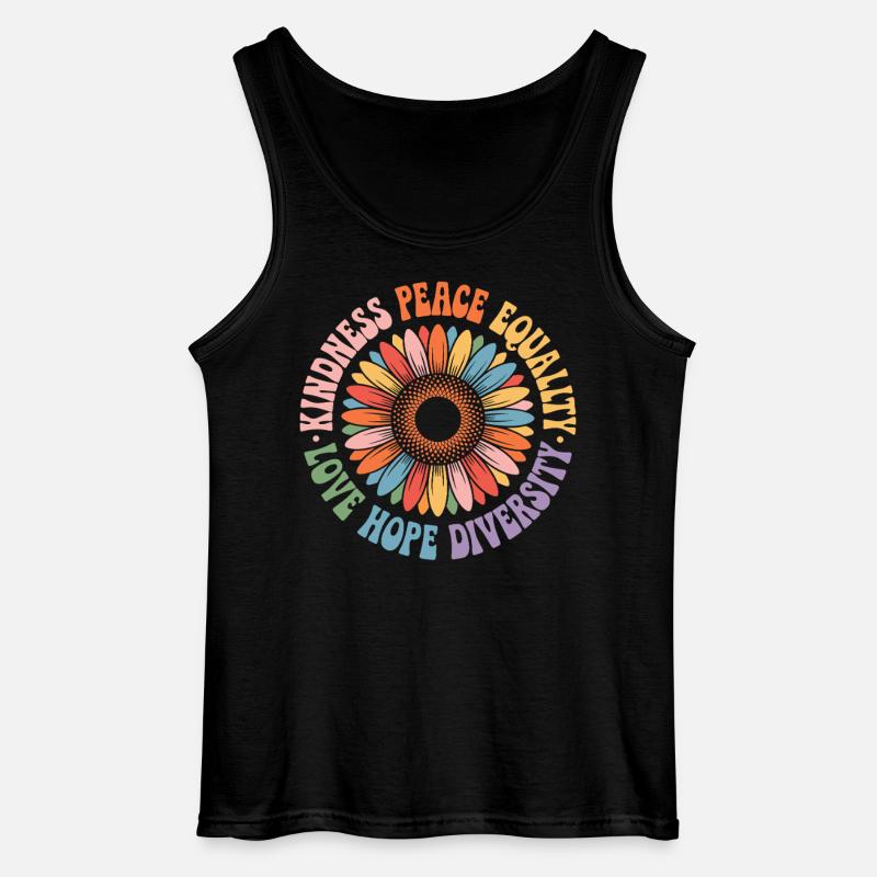 Kindness Peace Equality Love Hope Diversity - Gildan Männer Tank Top - Schwarz