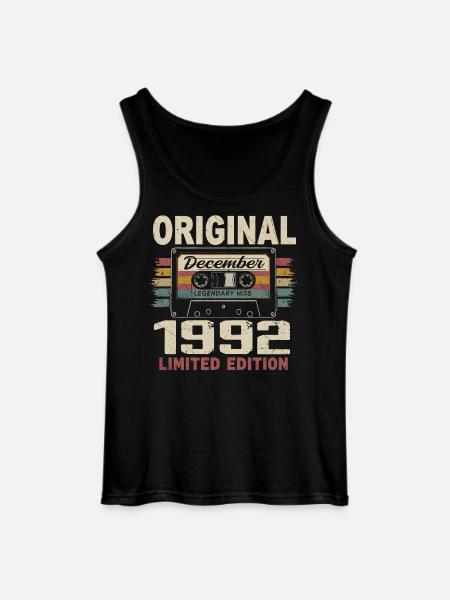 December 1992 Birthday Gift - Gildan Men’s Tank Top - black