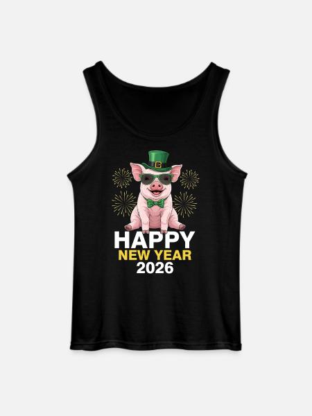 Happy New Year 2026 - Gildan Men’s Tank Top - black