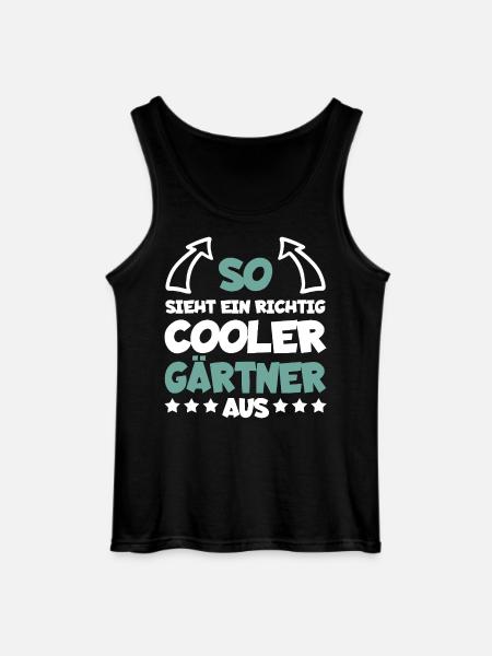 Really Cool Gardener Funny Saying Gift - Gildan Men’s Tank Top - black