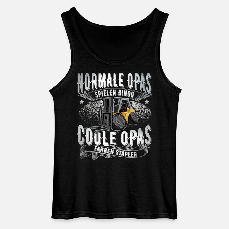 Staplerfahrer Opa - Gildan Männer Tank Top - Schwarz