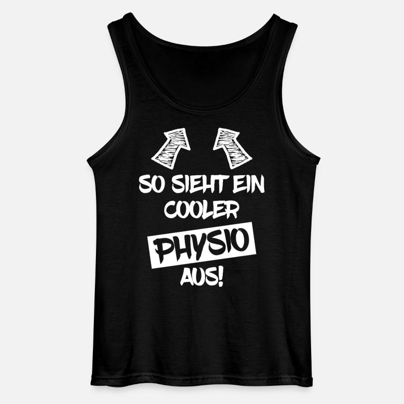 Cooler Physio Physiotherapeut Lustiger Spruch - Gildan Männer Tank Top - Schwarz