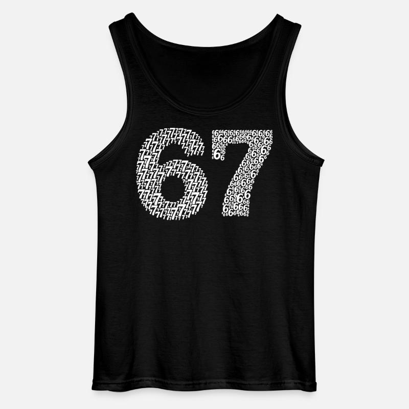 Sixty Seven meme - Gildan Männer Tank Top - Schwarz