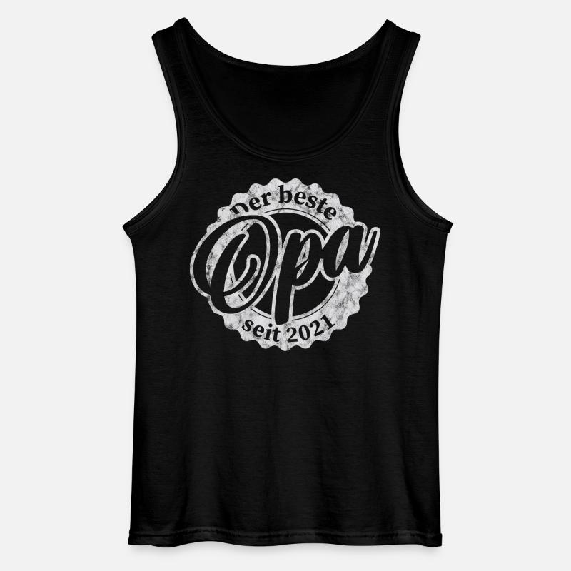 Der Beste Opa seit 2021 - Gildan Männer Tank Top - Schwarz