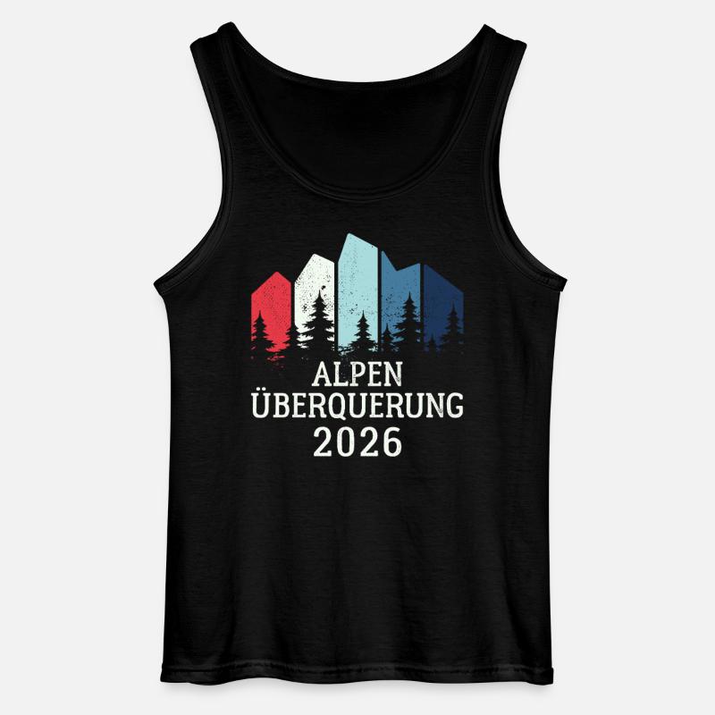 Alpen Überquerung 2026 - Wandern - Gildan Männer Tank Top - Schwarz