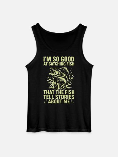 Fiskefisker Fisker Fisker Fiske Fisker Fiske Fisker Fiske Fisker Fisker Fisker - Gildan singlet for menn - svart