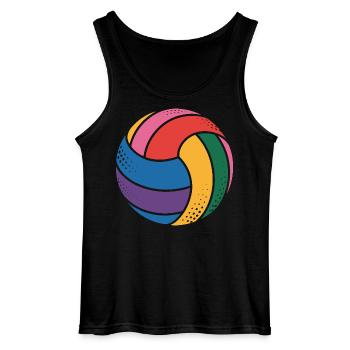 Volley-ball coloré pour les amateurs de sport - Débardeur Gildan Homme - noir - Devant - AI Model Male 185 dark (185cm)