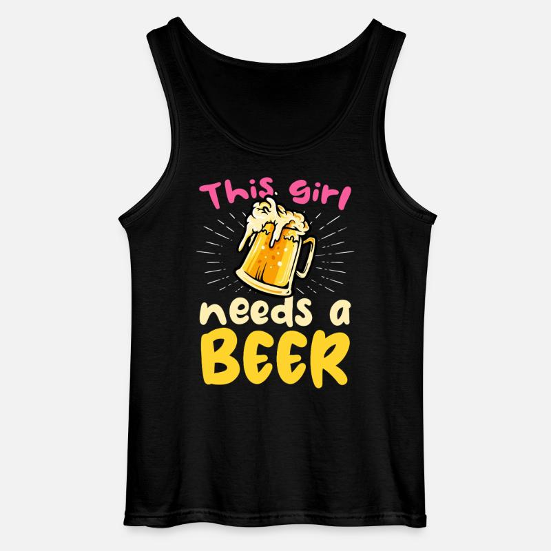 Dieses Mädchen braucht ein Bier - Gildan Männer Tank Top - Schwarz