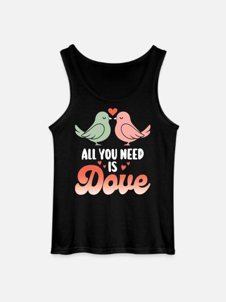 Pun Bird Dove Humor - Gildan Men’s Tank Top - black