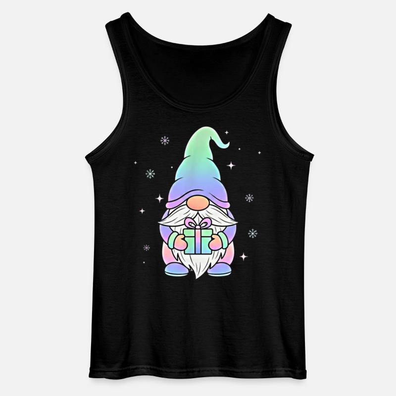 Weihnachts Gnom Pastell Farbverlauf - Gildan Männer Tank Top - Schwarz