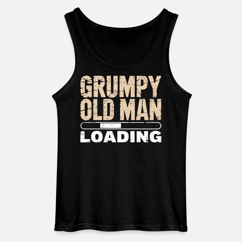 Grumpy Old Man Loading - Gildan Männer Tank Top - Schwarz