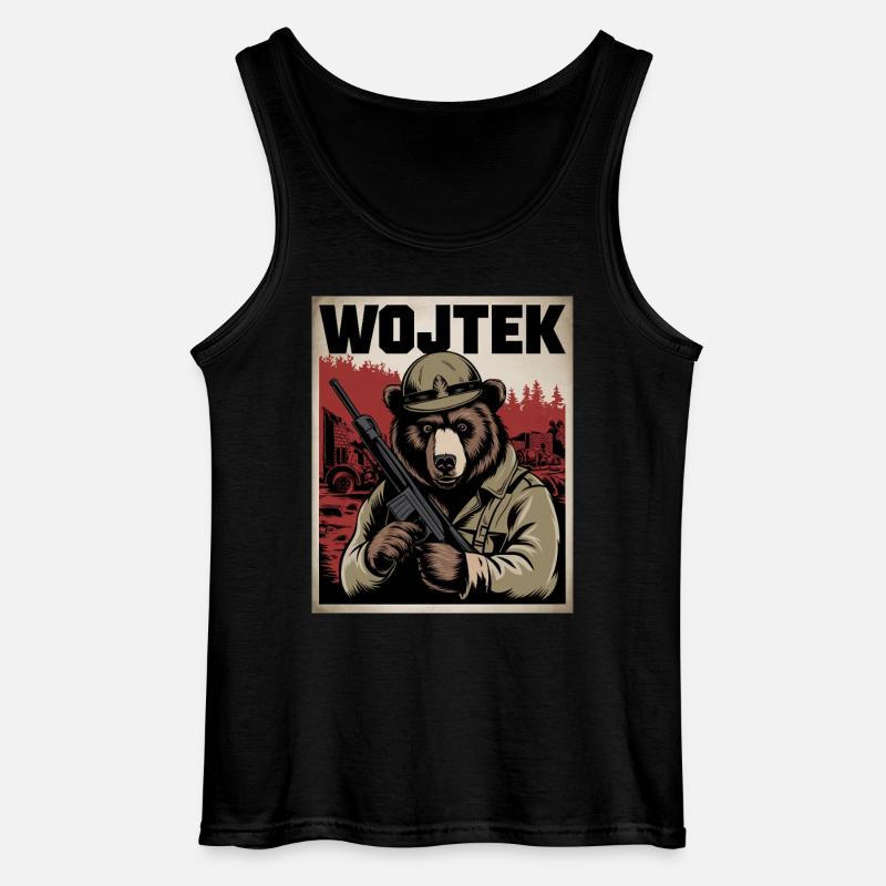 Wojtek Der Kriegsheld Bär - Gildan Männer Tank Top - Schwarz