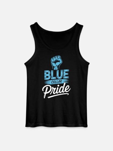 Blue Collar Arbeiter Handwerk Bauarbeiter - Gildan Männer Tank Top - Schwarz