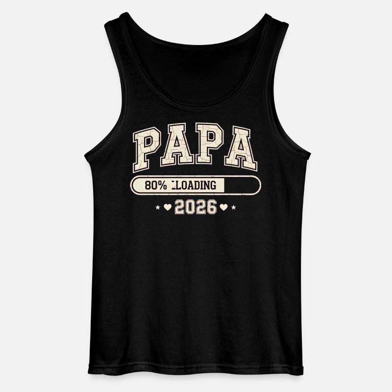 Dad 2026 Loading Dad-to-be - Gildan Men’s Tank Top - black