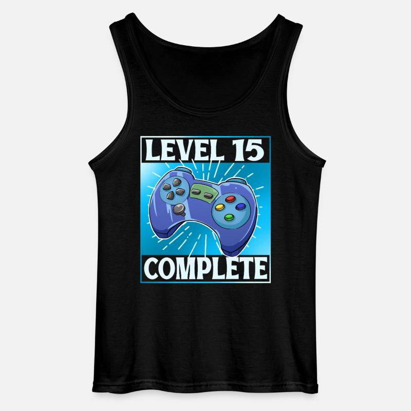 Level 15 Complete - Gildan Männer Tank Top - Schwarz