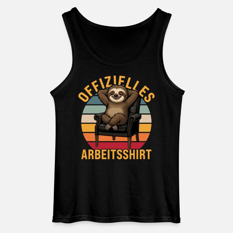 Offizielles Arbeitsshirt Faule Mitarbeiter Spruch - Gildan Männer Tank Top - Schwarz
