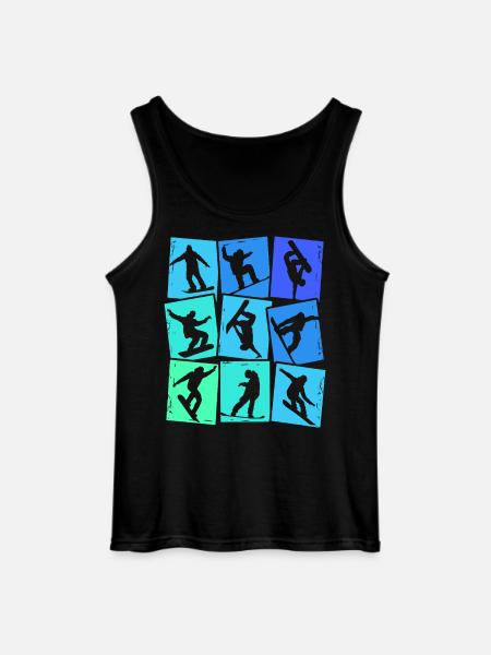 Snowboard Snowboarder Kids Boys Men - Gildan Men’s Tank Top - black
