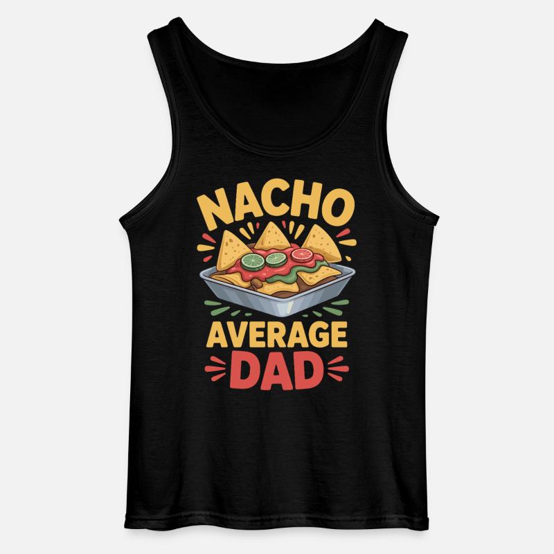 Nacho Average Dad Lustiges Design - Gildan Männer Tank Top - Schwarz