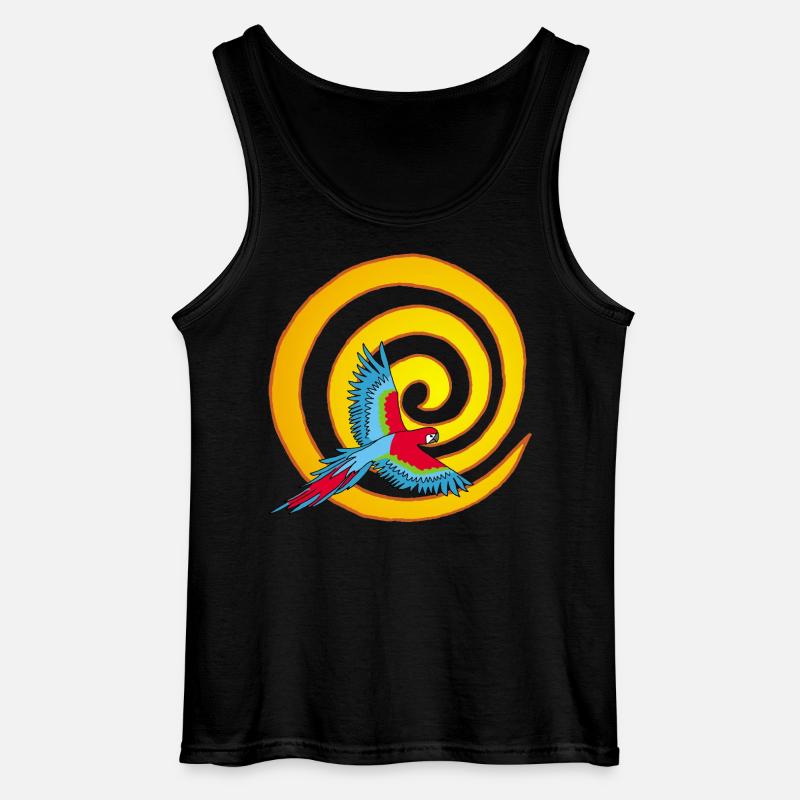 Die Sonne und der Vogel - Gildan Männer Tank Top - Schwarz