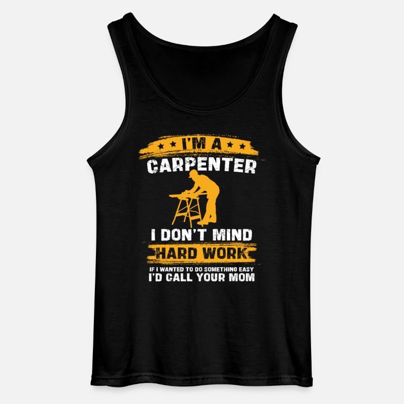 Schreiner Spruch Harte Arbeit - Gildan Männer Tank Top - Schwarz