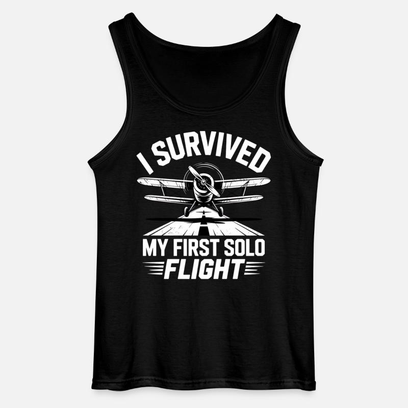 First Flight Airplane Flight - Gildan Men’s Tank Top - black