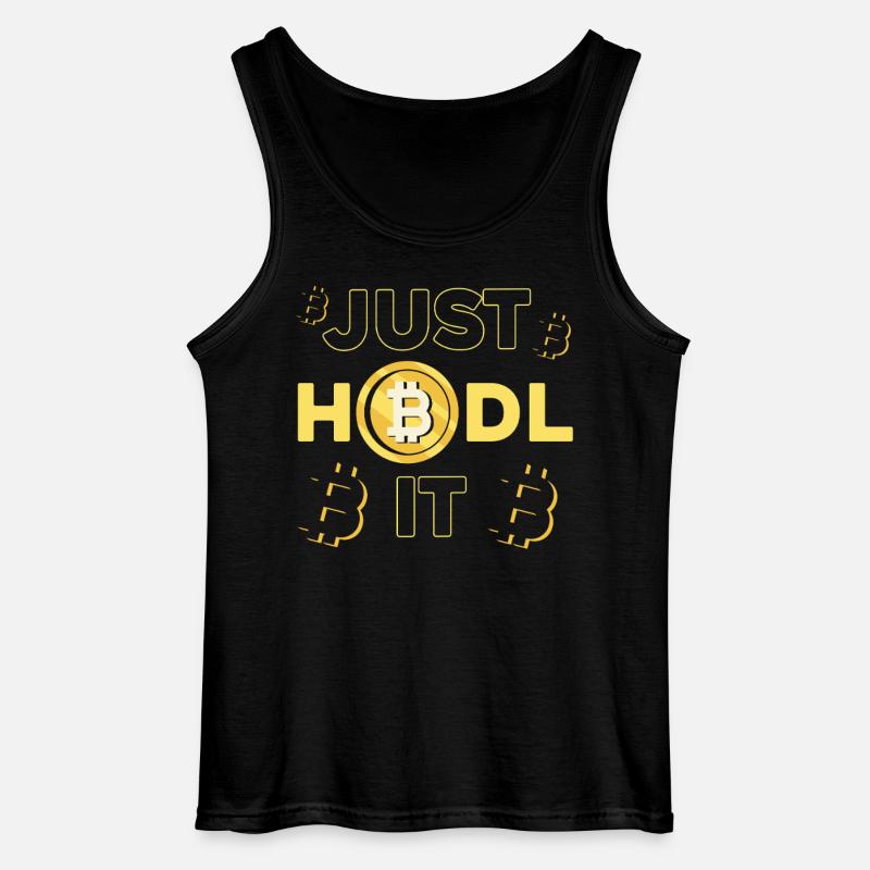 Just Hodl It Bitcoin Design - Gildan Männer Tank Top - Schwarz