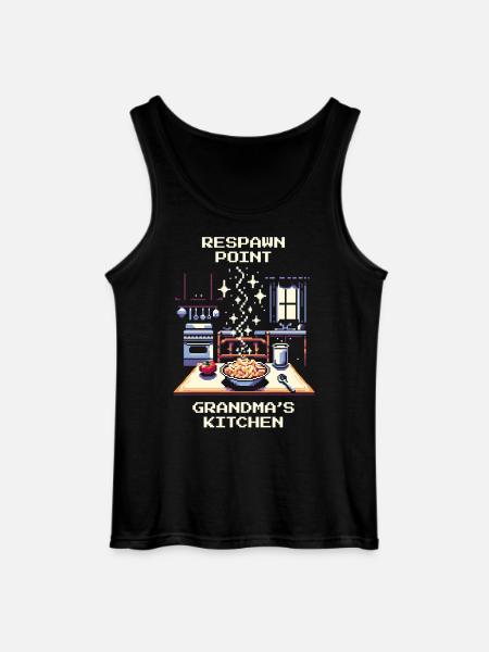 Respawn Point | Grandmother's Kitchen Love - Gildan Men’s Tank Top - black