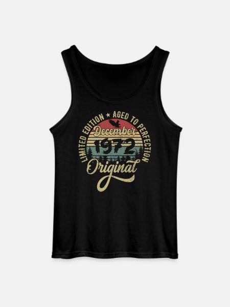 December 1972 - Legend since December 1972 - Gildan Men’s Tank Top - black