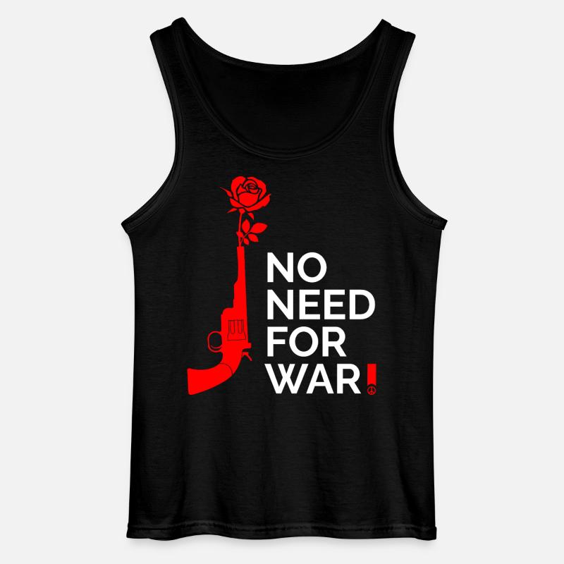 NO WAR - Gildan Männer Tank Top - Schwarz