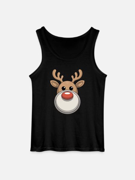 Reindeer Ugly Christmas - Gildan Men’s Tank Top - black