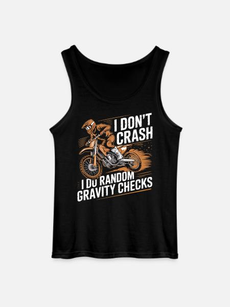 Random Gravity Checks Motocross - Gildan Men’s Tank Top - black