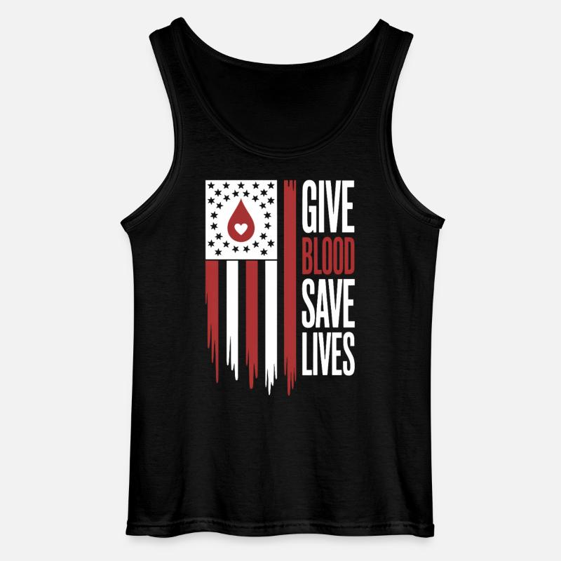 Blutspender Blutspende - Gildan Männer Tank Top - Schwarz