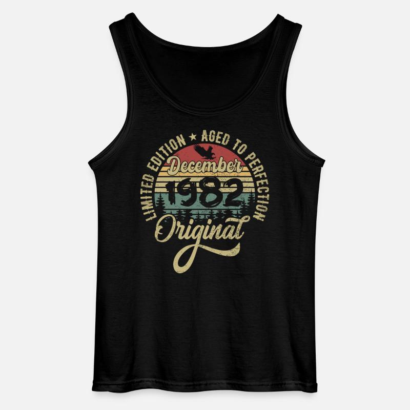 Dezember 1982 - Legende Seit Dezember 1982 - Gildan Männer Tank Top - Schwarz