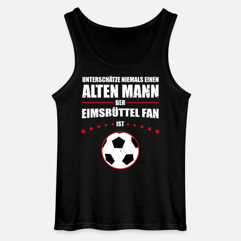 Alter Mann - Eimsbüttel Fußball Fan | Retro - Gildan Männer Tank Top - Schwarz
