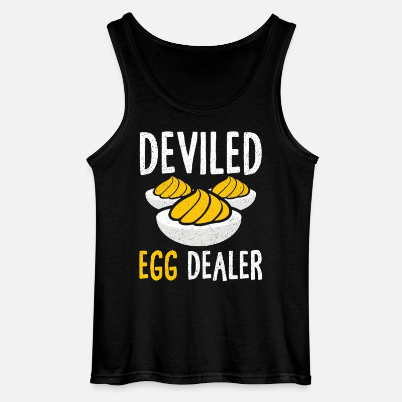 Stuffed Eggs Deviled Eggs Thanskgiving - Gildan Men’s Tank Top - black
