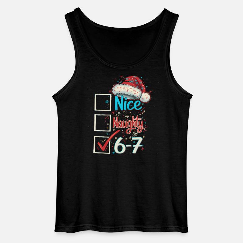 Nice Naughty 6 7 Weihnachten - Gildan Männer Tank Top - Schwarz