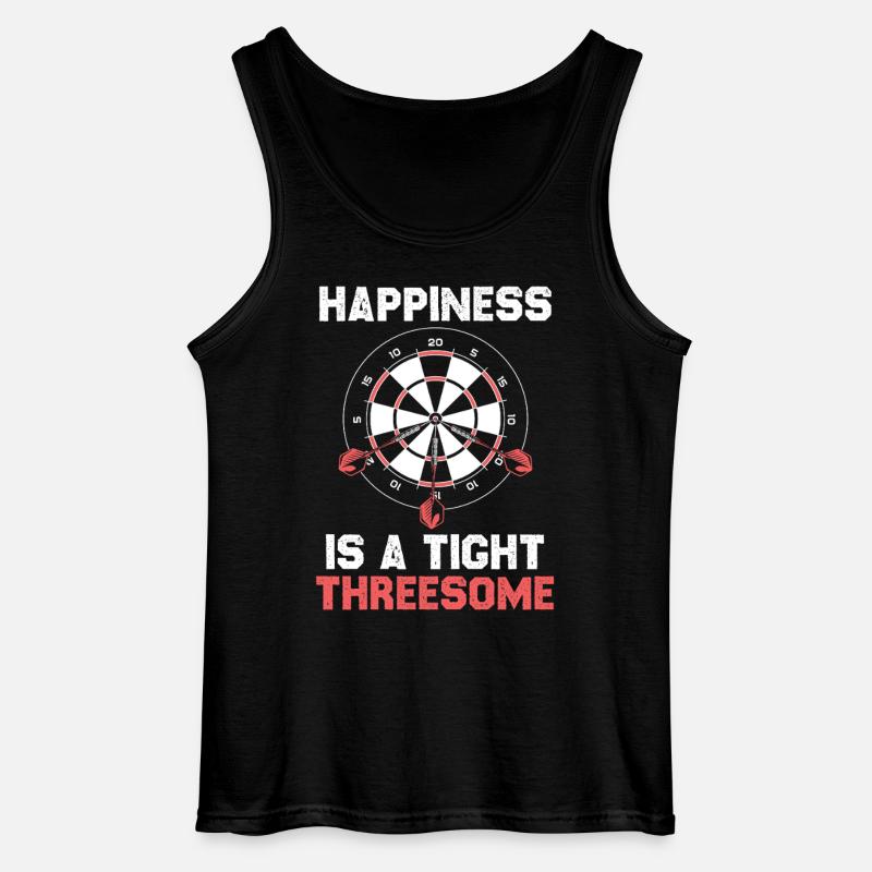 Happiness is a close threesome - Gildan Men’s Tank Top - black